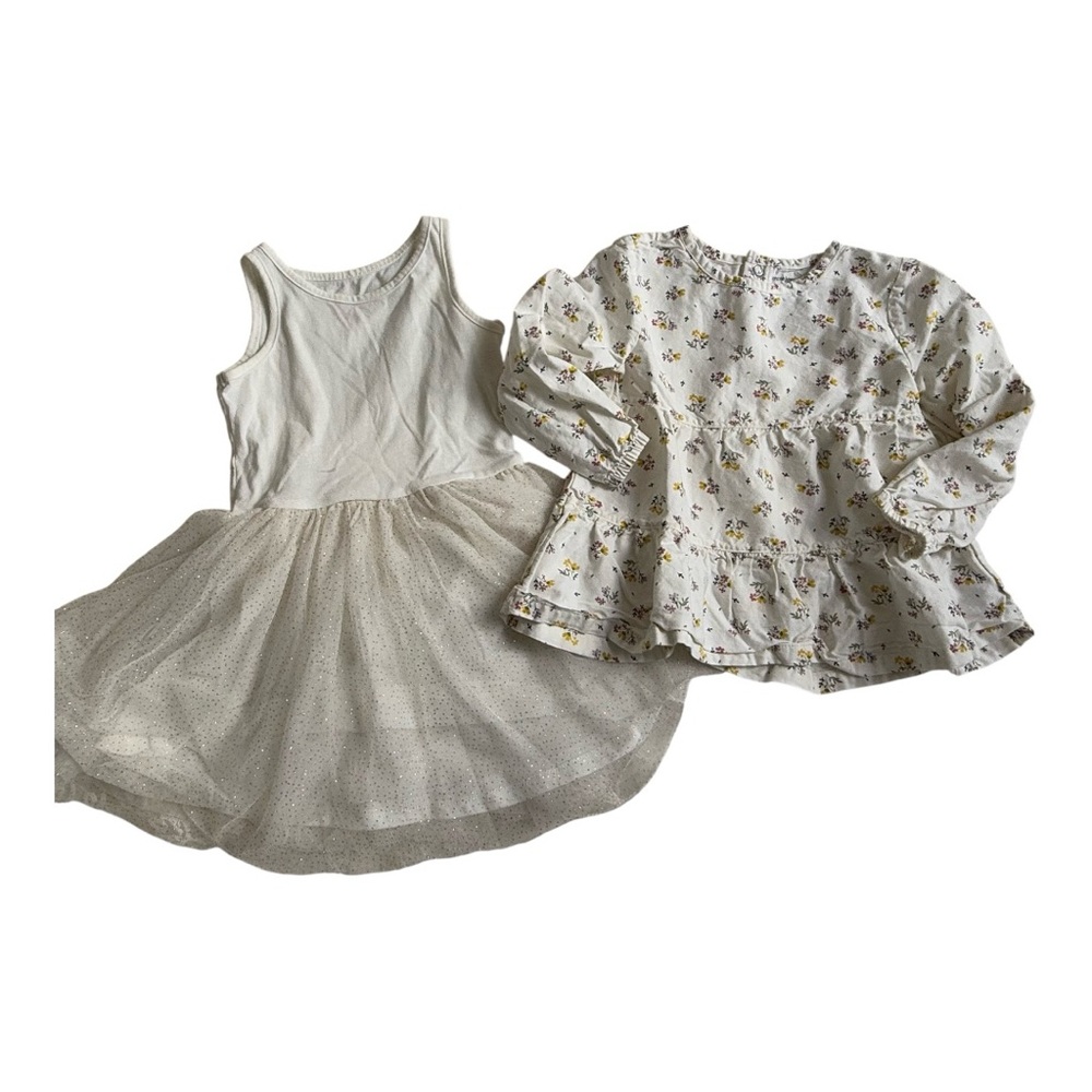 Epic Threads Cream and White Sleeveless Sundress - bundle of 2